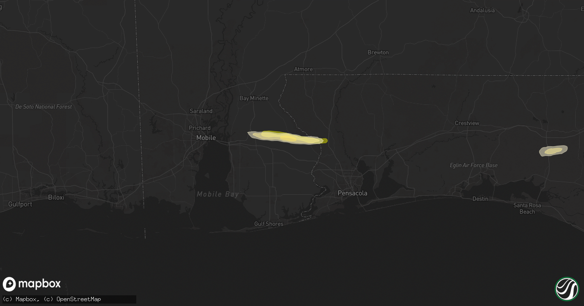 Hail map in Robertsdale, AL on November 9, 2025