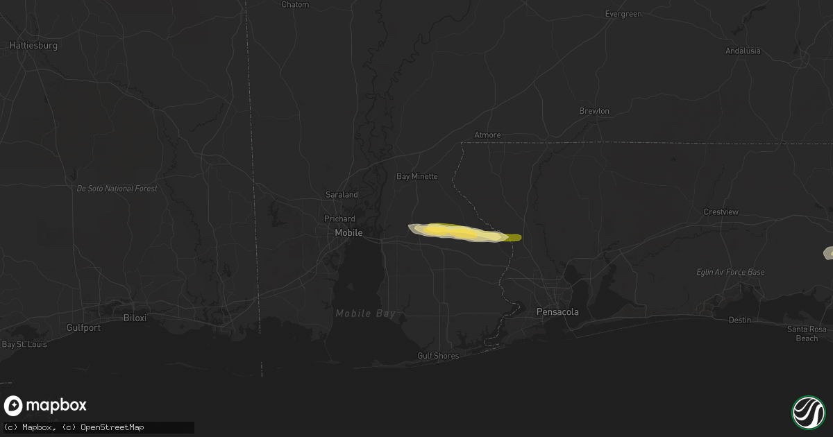 Hail map in Stapleton, AL on November 9, 2025