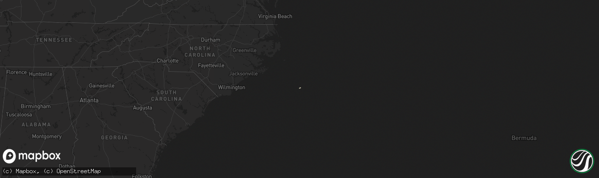 Hail map on November 9, 2025