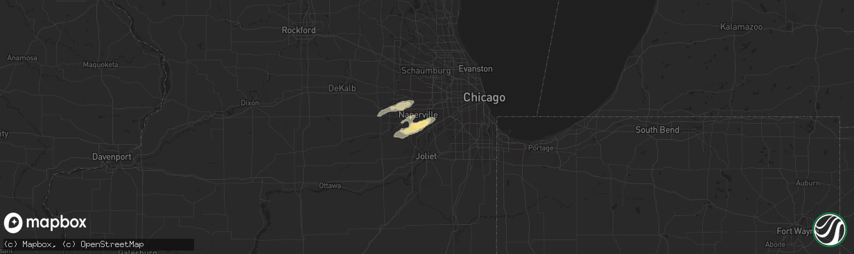 Hail map in Bolingbrook, IL on November 10, 2012