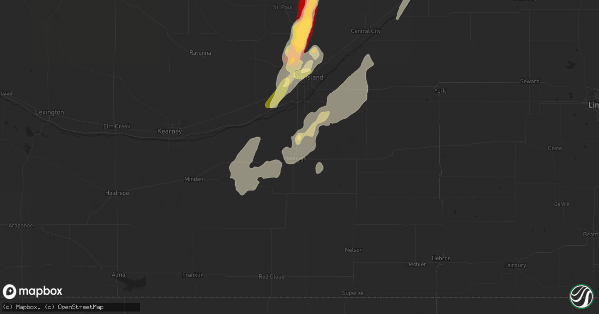 Hail map in Hastings, NE on November 10, 2012