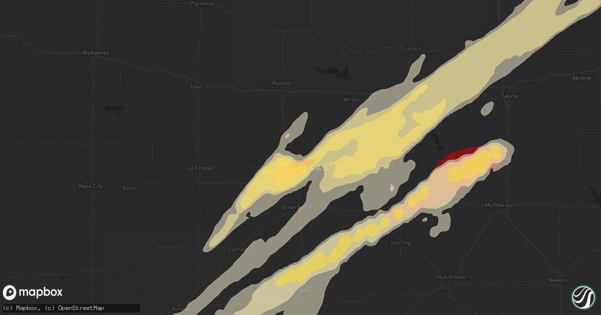 Hail map in Hoisington, KS on November 10, 2012