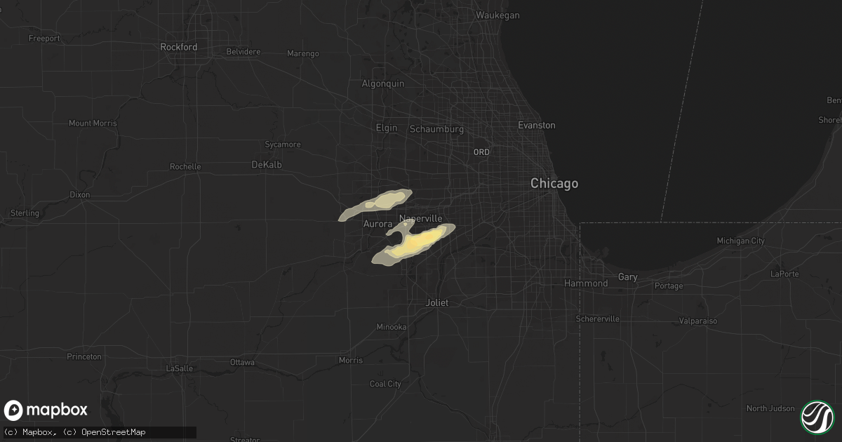 Hail map in Naperville, IL on November 10, 2012