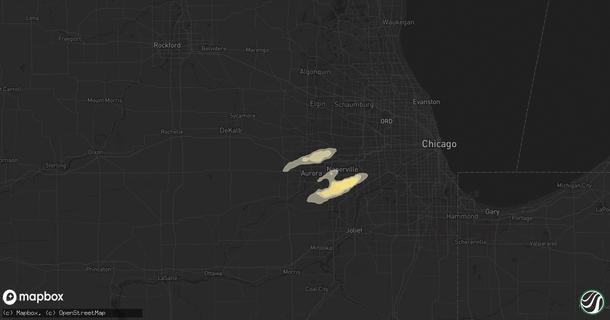 Hail map in North Aurora, IL on November 10, 2012