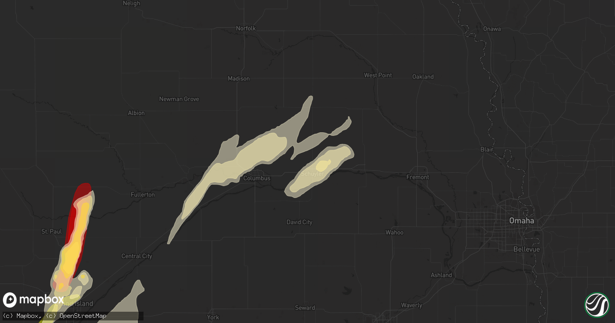 Hail map in Schuyler, NE on November 10, 2012
