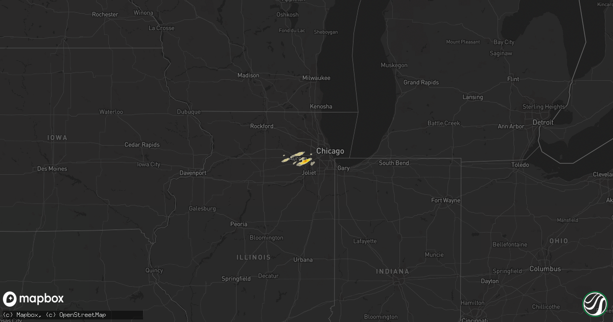 Hail map on November 10, 2012