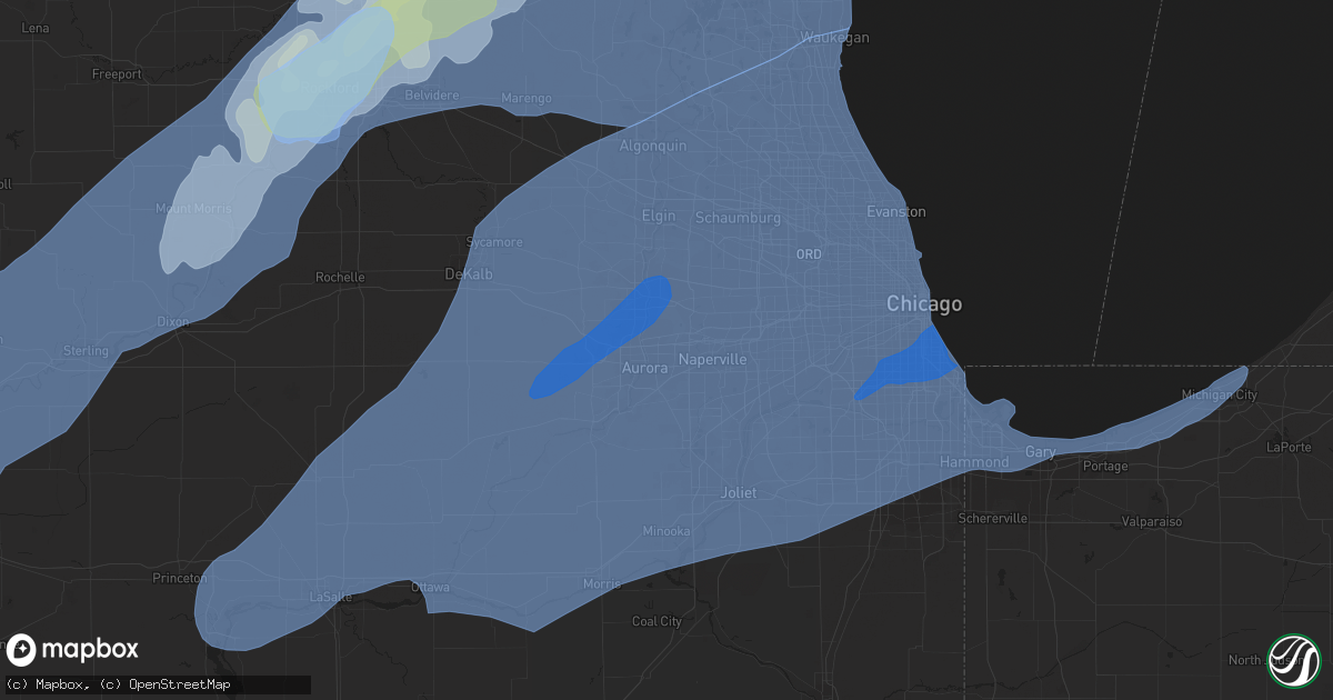 Hail map in Aurora, IL on November 10, 2020