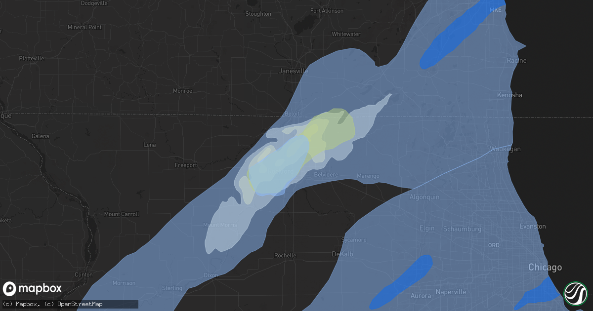 Hail map in Loves Park, IL on November 10, 2020