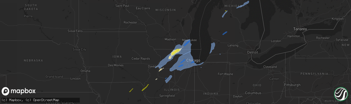 Hail map on November 10, 2020