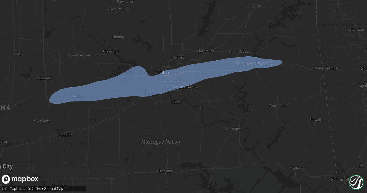 Hail map in Broken Arrow, OK on November 10, 2021