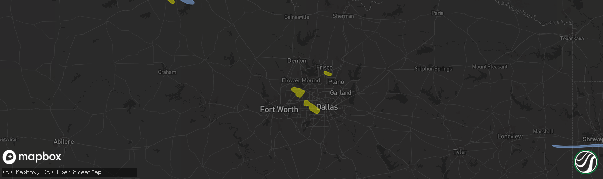 Hail map in Grapevine, TX on November 10, 2021