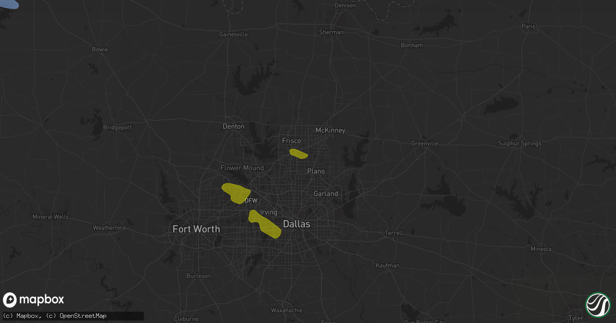 Hail map in Plano, TX on November 10, 2021