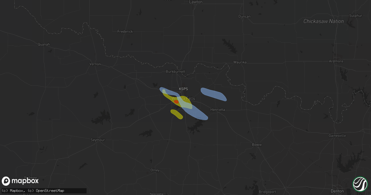 Hail map in Wichita Falls, TX on November 10, 2021