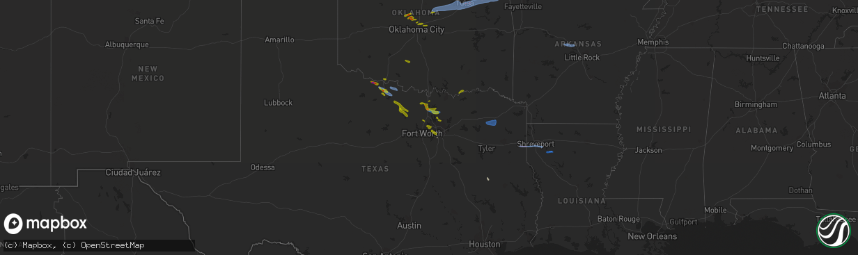 Hail map on November 10, 2021