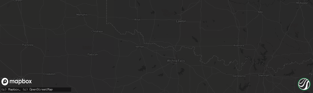 Hail map in Oklahoma City, OK on November 10, 2022