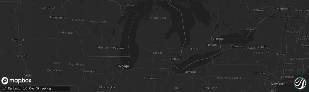 Hail map on November 10, 2024