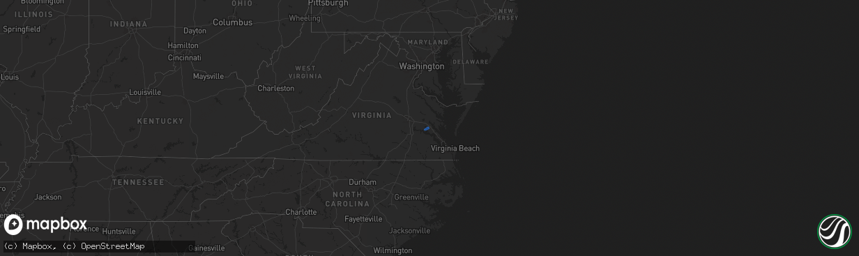 Hail map on November 10, 2025