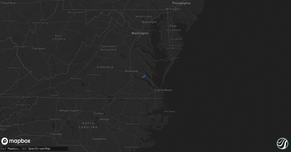 Hail map on November 10, 2025