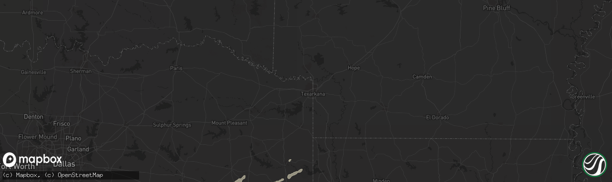 Hail map in Tyler, TX on November 11, 2012