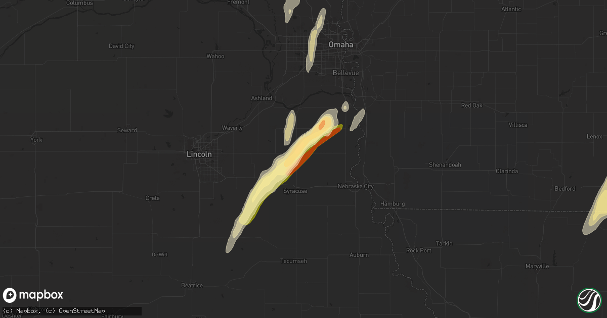 Hail map in Avoca, NE on November 11, 2015