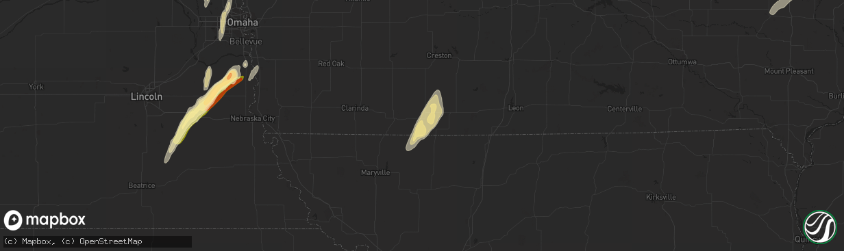 Hail map in Blockton, IA on November 11, 2015