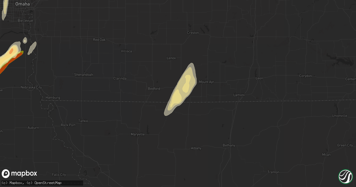 Hail map in Blockton, IA on November 11, 2015