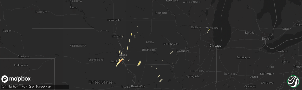 Hail map in Iowa on November 11, 2015