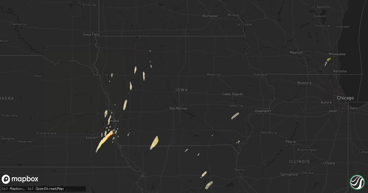 Hail map in Iowa on November 11, 2015