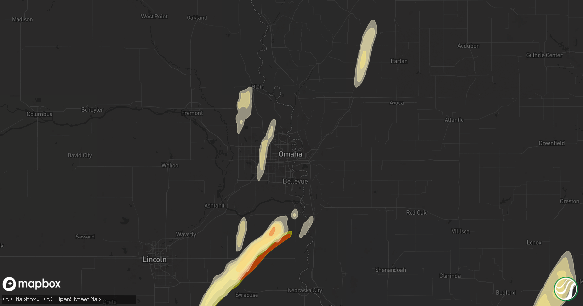 Hail map in Omaha, NE on November 11, 2015