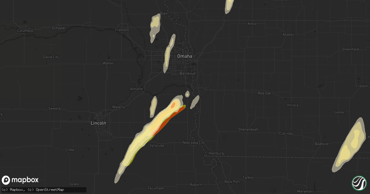 Hail map in Plattsmouth, NE on November 11, 2015