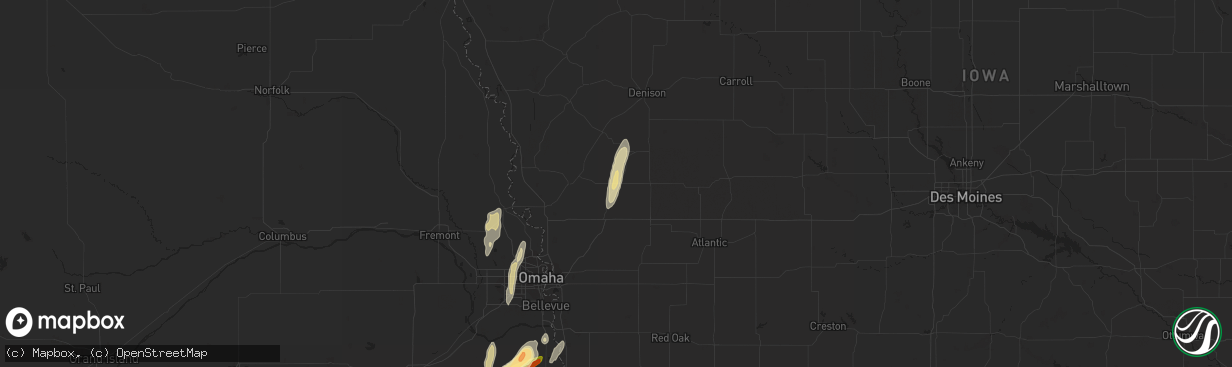 Hail map in Portsmouth, IA on November 11, 2015