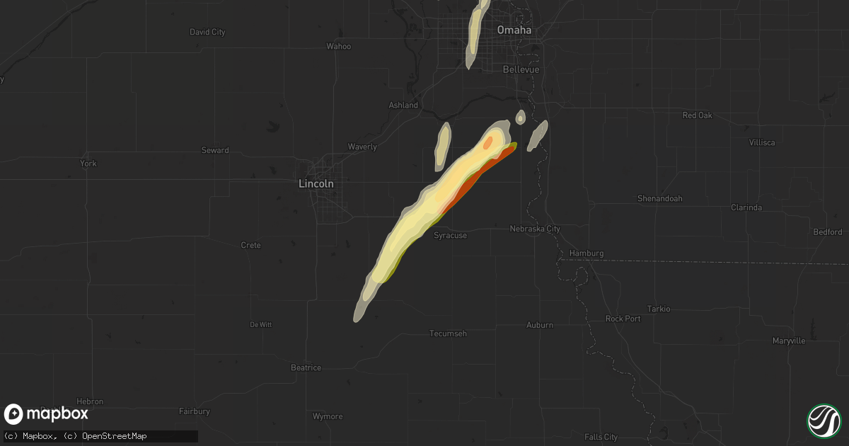 Hail map in Unadilla, NE on November 11, 2015