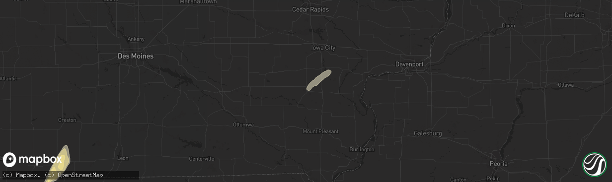 Hail map in Washington, IA on November 11, 2015