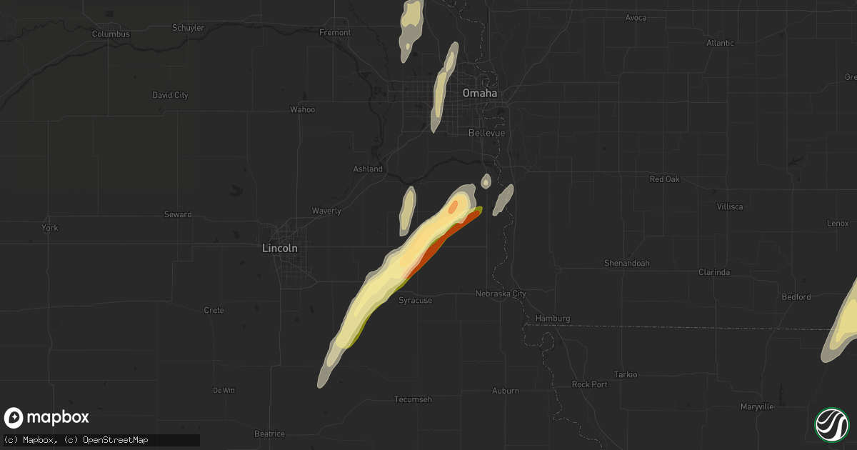 Hail map in Weeping Water, NE on November 11, 2015