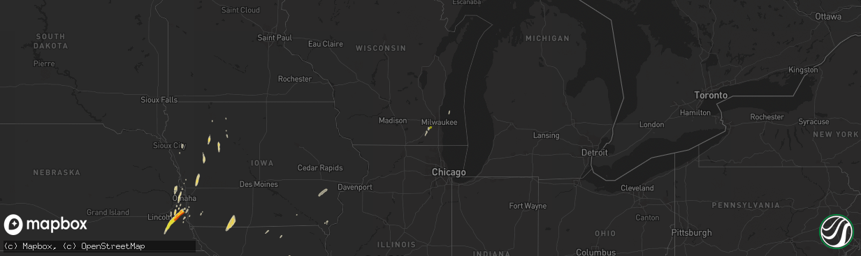 Hail map on November 11, 2015