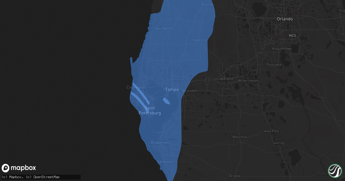 Hail map in Largo, FL on November 11, 2020