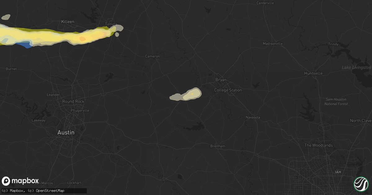 Hail map in Caldwell, TX on November 11, 2022