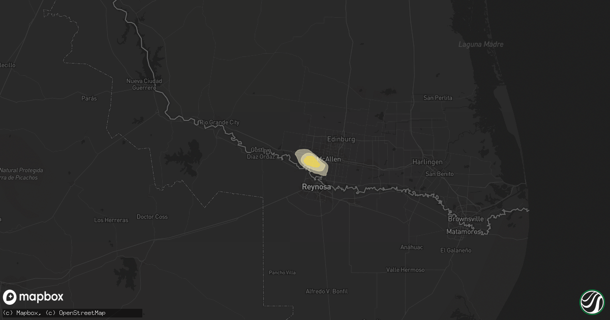Hail map in Mission, TX on November 11, 2022