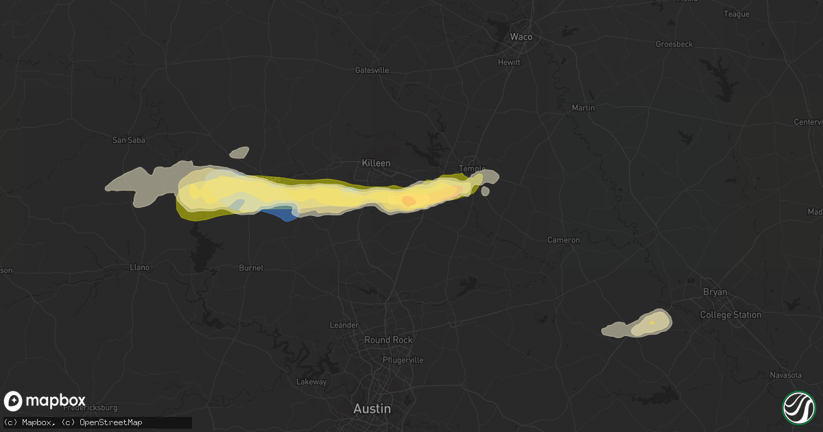 Hail map in Salado, TX on November 11, 2022