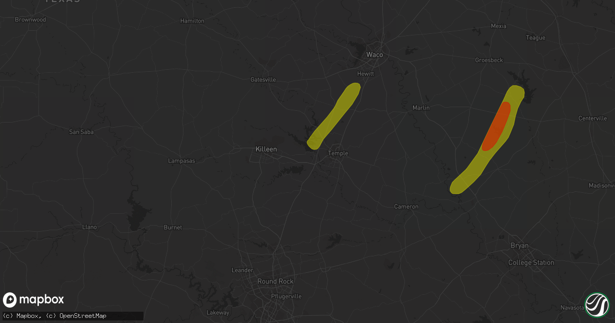 Hail map in Belton, TX on November 12, 2018