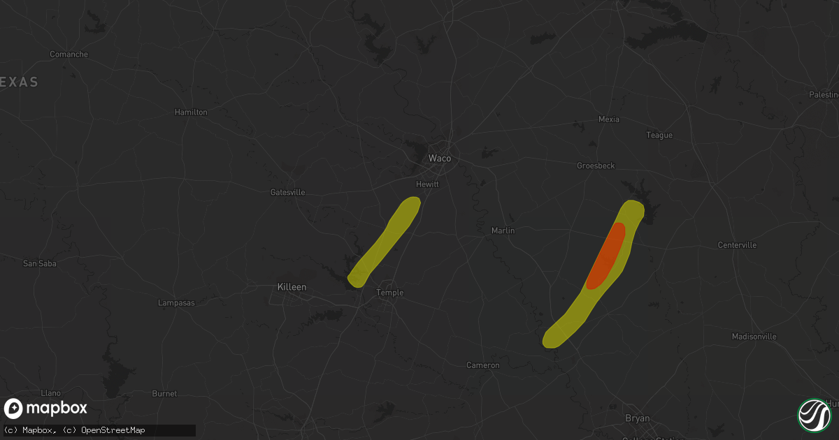 Hail map in Bruceville, TX on November 12, 2018
