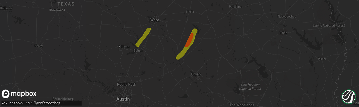 Hail map in Calvert, TX on November 12, 2018