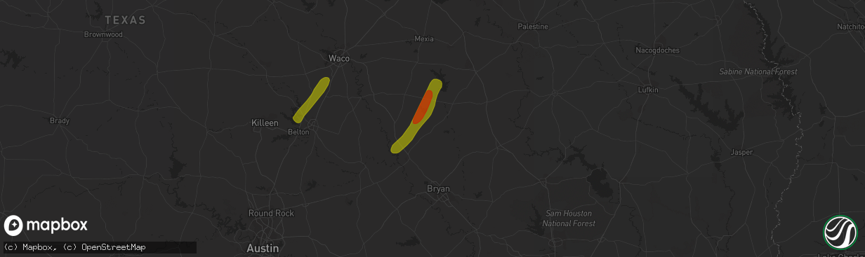 Hail map in Franklin, TX on November 12, 2018