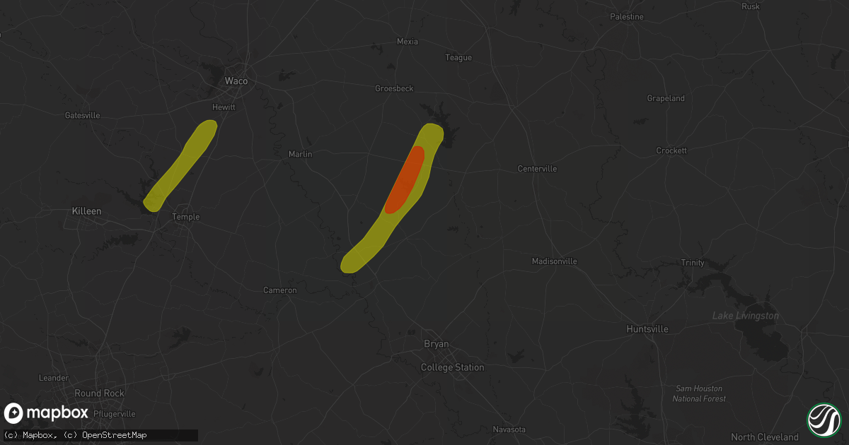 Hail map in Franklin, TX on November 12, 2018
