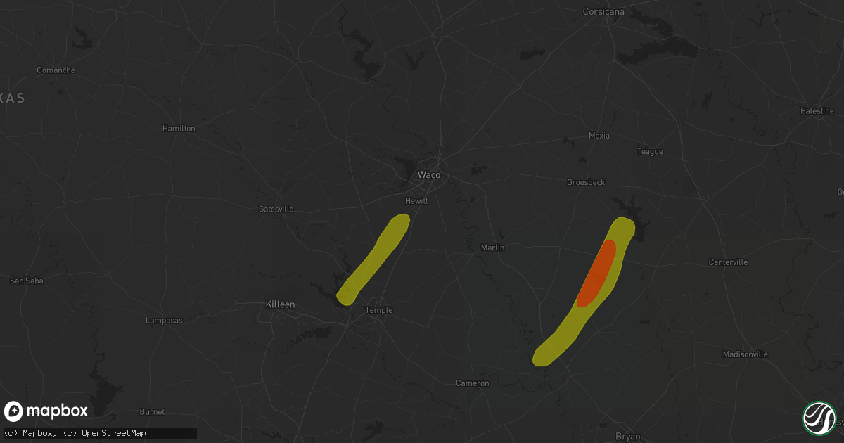 Hail map in Lorena, TX on November 12, 2018