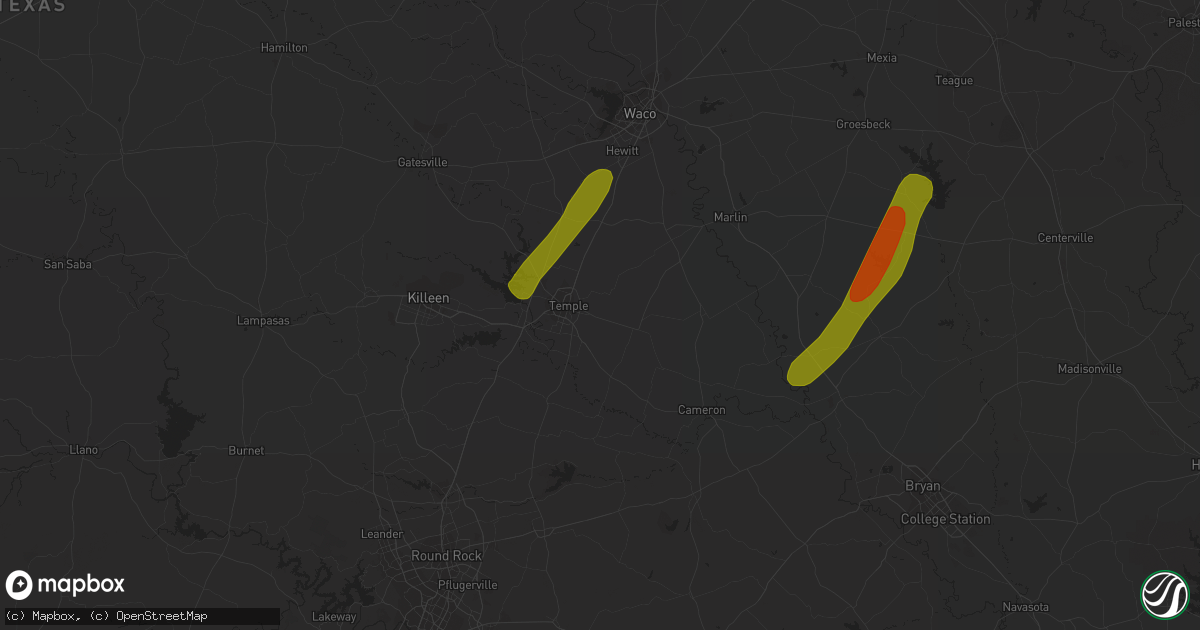 Hail map in Temple, TX on November 12, 2018
