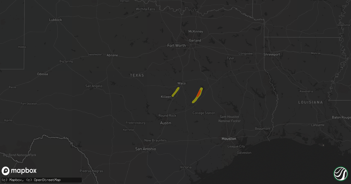 Hail map on November 12, 2018
