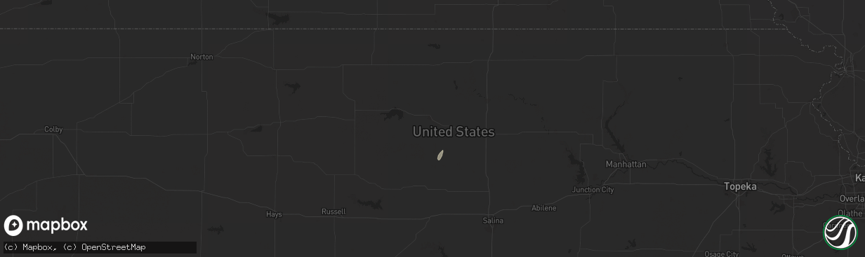 Hail map in Beloit, KS on November 12, 2024