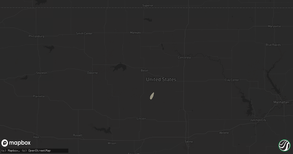 Hail map in Beloit, KS on November 12, 2024