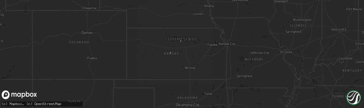 Hail map in Kansas on November 12, 2024